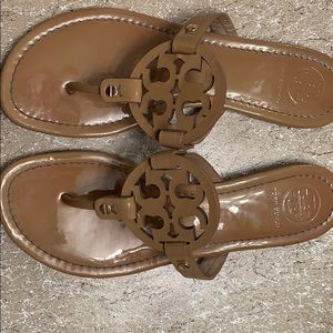Authentic Tory Burch Miller sandals slightly worn.
